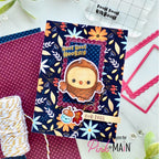 Pink and Main Hooray For Fall Clear Stamp and Die Set flower background card