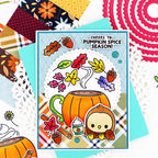 Pink and Main Hooray For Fall Clear Stamps pm0896 cheers to pumpkin spice season card