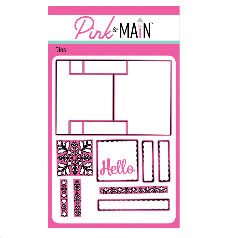 Pink and Main Horizontal Step Card Dies pnm813