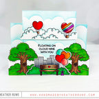 Pink and Main Horizontal Step Card Dies pnm813 heart hot air balloons | color-code:ALT01