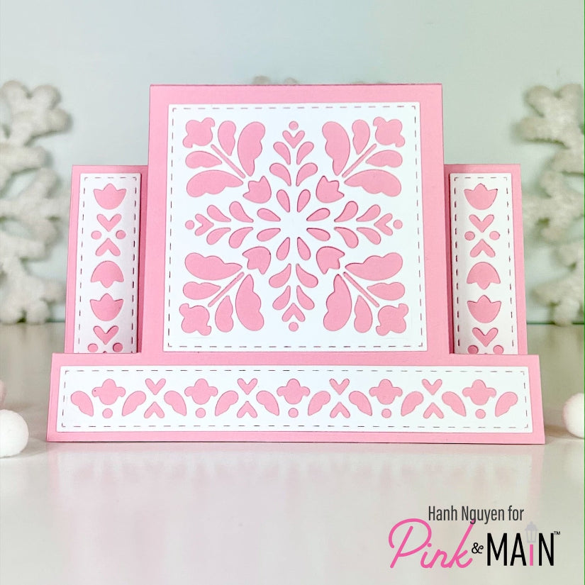 Pink and Main Horizontal Step Card Dies pnm813 pink