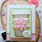Pink and Main Hot Drink To Go Add-On Dies pnm928 pink poinsettia card