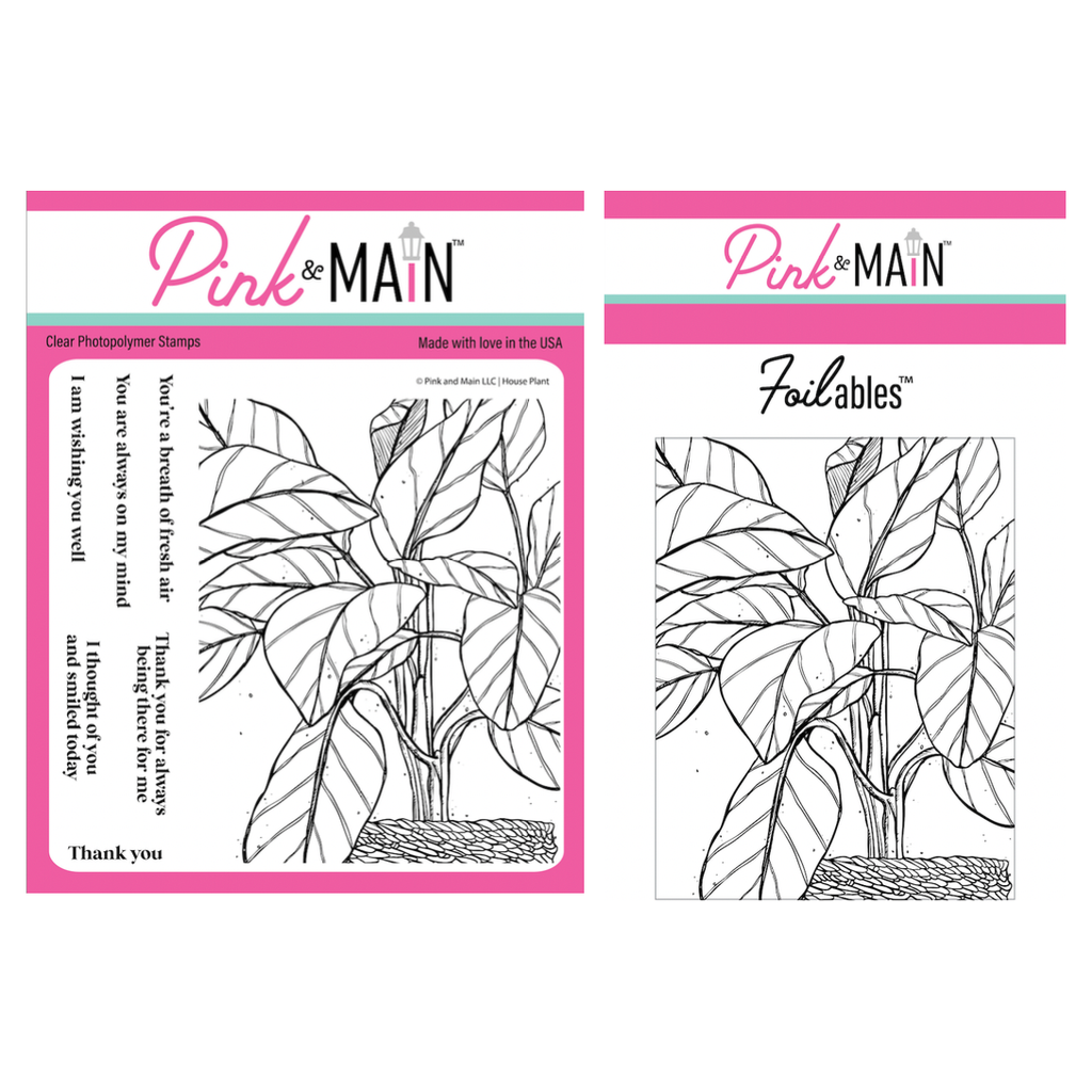 Pink and Main House Plant Clear Stamps and Foilables Panels Set