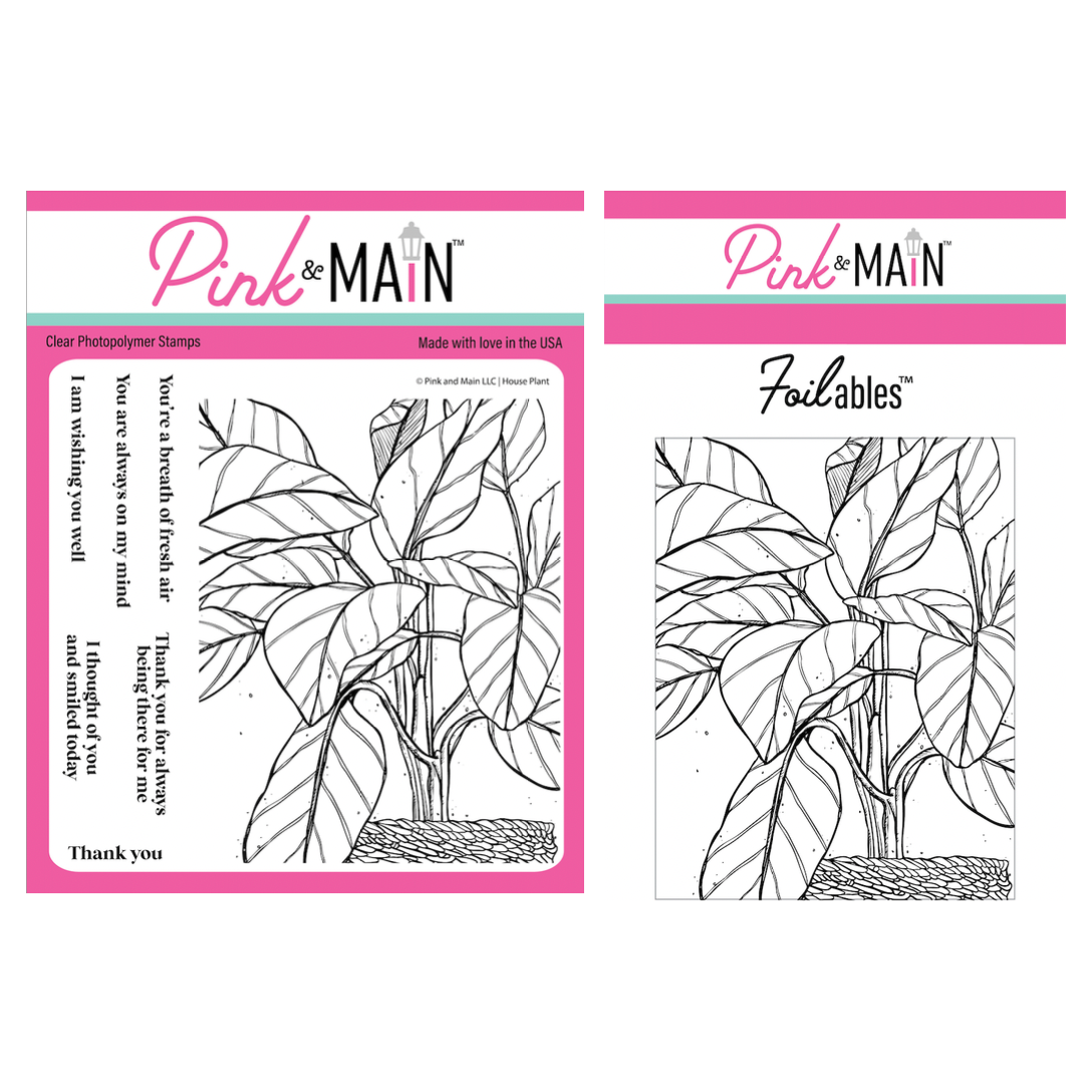 Pink and Main House Plant Clear Stamps and Foilables Panels Set