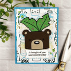 Pink and Main House Plant Clear Stamps and Foilables Panels Set smile