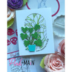 Pink and Main House Plant Clear Stamps and Foilables Panels Set wishing you well