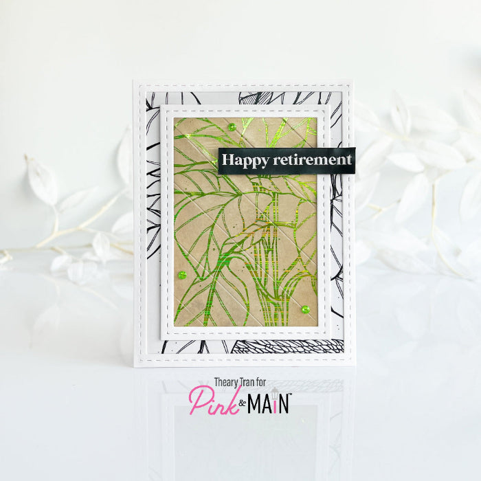 Pink and Main House Plant Foilables Panels pmf296 happy retirement
