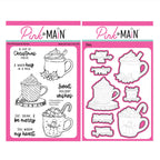 Pink and Main Hug in a Mug Clear Stamp and Die Set
