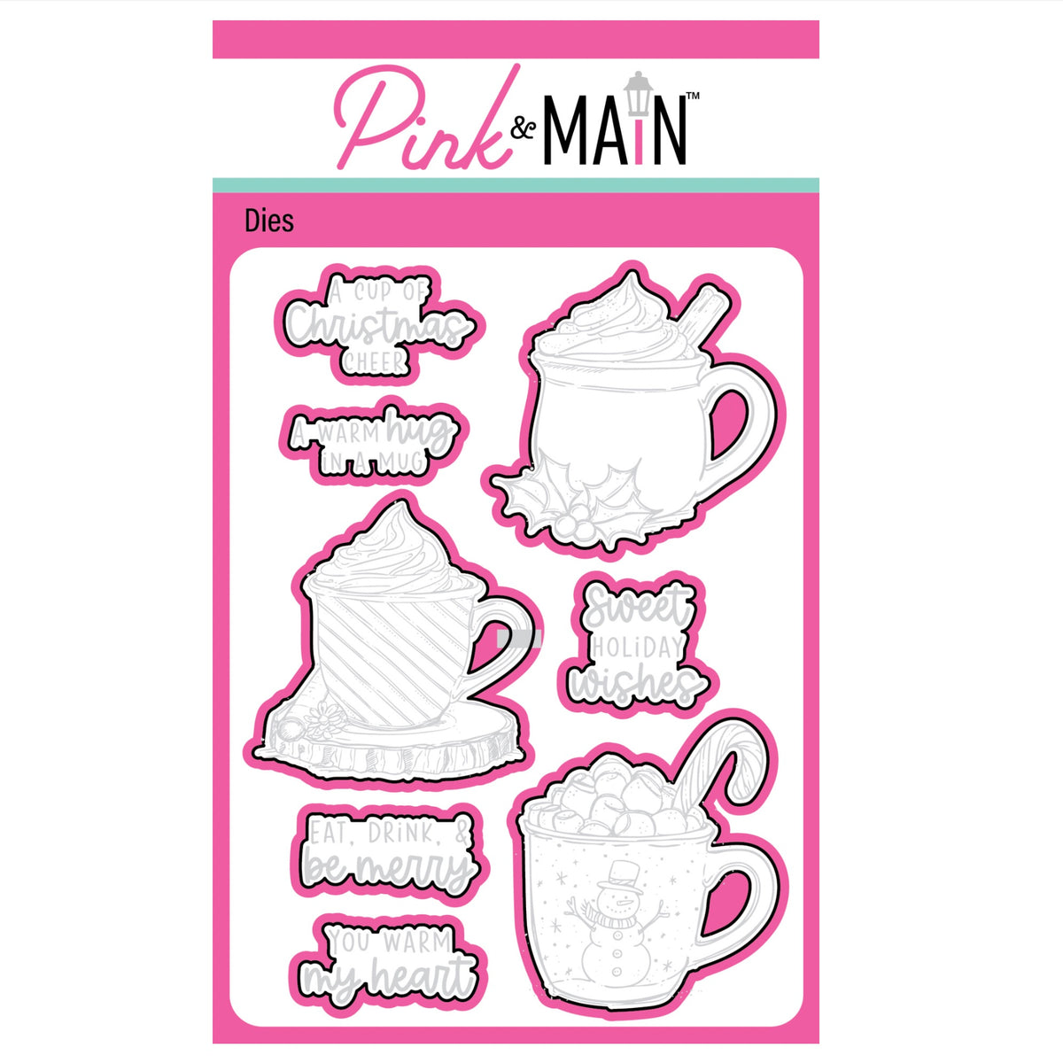 Pink and Main Hug in a Mug Dies pnm907