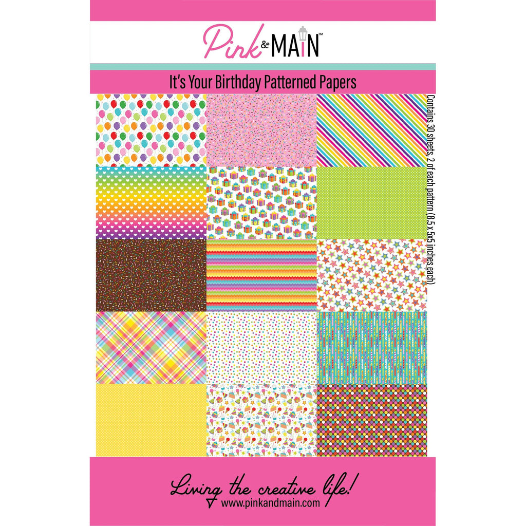 Pink and Main It's Your Birthday 8.5 x 5 inch Paper Pack pmp161
