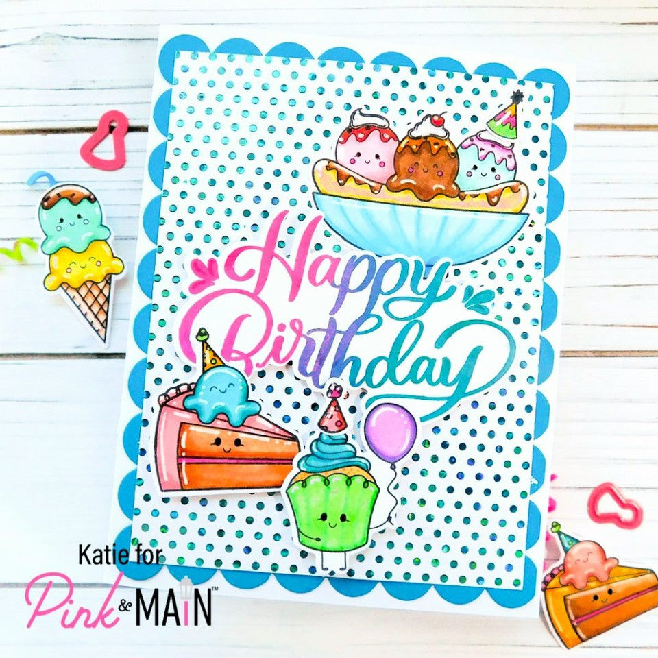 Pink and Main It's a Celebration Dies PNM509 happy birthday