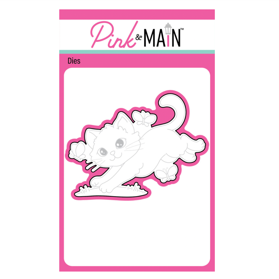 Pink and Main January Cat Clear Stamp and Die Set image 2