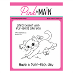 Pink and Main January Cat Clear Stamps pm0844