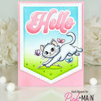 Pink and Main January Cat Clear Stamps pm0844 hello butterflies