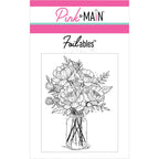 Pink and Main Jar of Peonies Foilable Panels pmf316