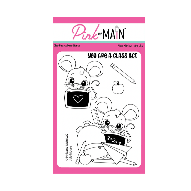 Pink and Main July Mouse Clear Stamps pm0801