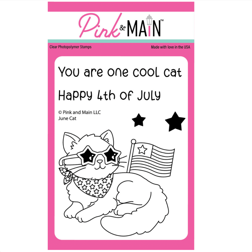 Pink and Main June Cat Clear Stamp and Die Set product image 1