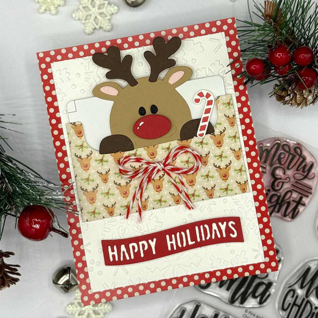Pink and Main Kraft Christmas 8.5 x 5.5 inch Paper Pack pmp179 reindeer