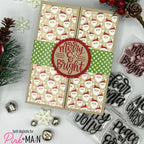 Pink and Main Kraft Christmas 8.5 x 5.5 inch Paper Pack pmp179 santa