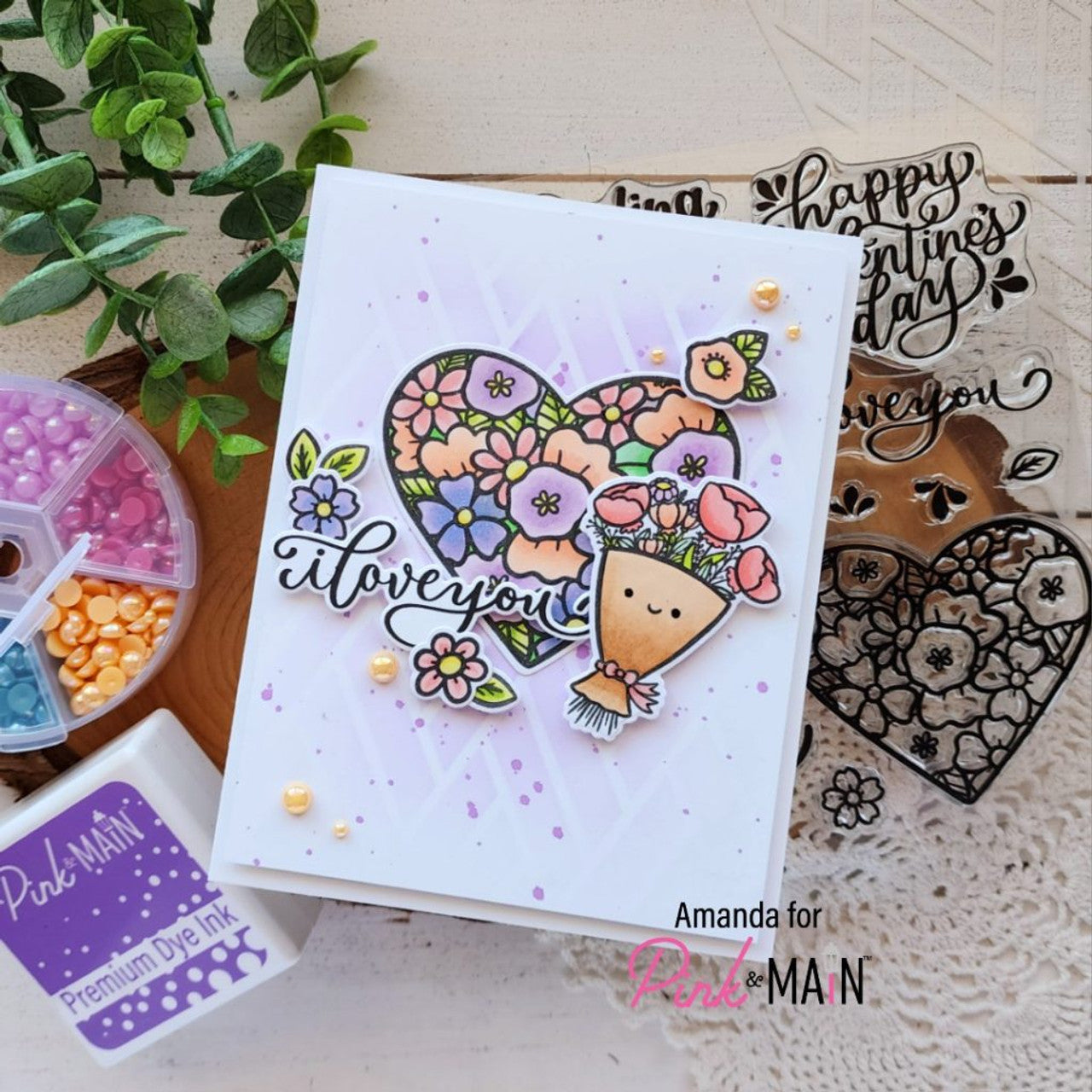 Pink and Main LOVE LANGUAGE Clear Stamps PM0591 flowers