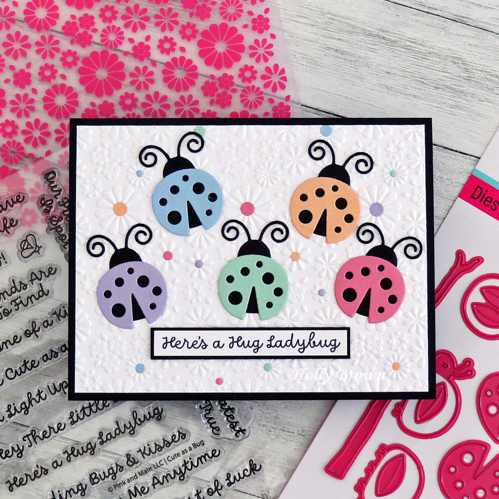 Pink and Main Ladybug Dies pnm755 pastels