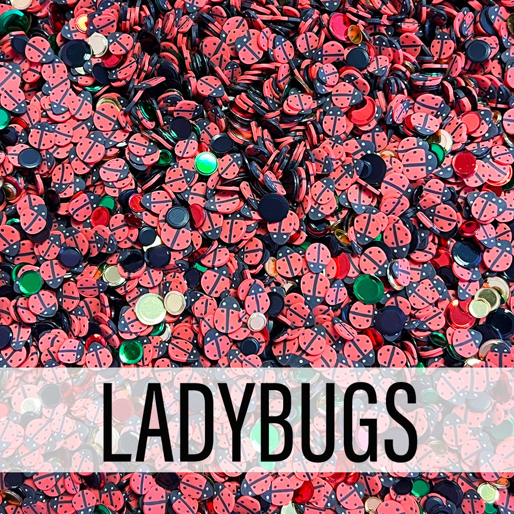 Pink and Main Ladybugs Confetti pme189