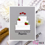 Pink and Main Layer Cake Dies and Stencil Set pnm739 wishing you happiness card