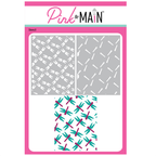 Pink and Main Layered Dragonflies Stencils pms142