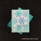 Pink and Main Layering Snowflakes Die Stencil and Foilables Sheets Set you're one of a kind card