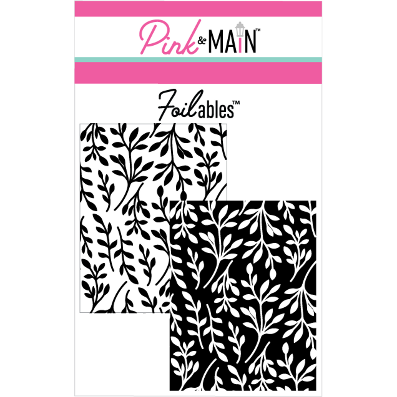 Pink and Main Leafy Branches Foilables Panels pmf253*