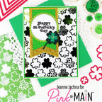Pink and Main Leafy Green CheerFoil Roll pmf363 shamrocks