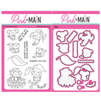 Pink and Main Leaves Are Falling Clear Stamp and Die Set