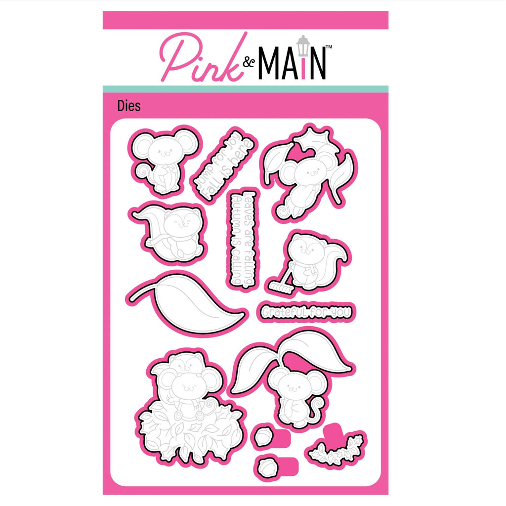 Pink and Main Leaves Are Falling Clear Stamp and Die Set product image 2