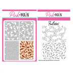 Pink and Main Leaves and Acorns Foilables Sheets and Layering Stencils Set
