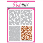 Pink and Main Leaves and Acorns Foilables Sheets and Layering Stencils Set product image 1