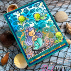 Pink and Main Let's Make Waves Clear Stamp and Die Set turtles