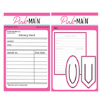 Pink and Main Library Card Clear Stamp and Die Set