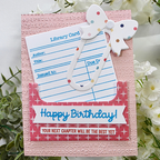 Pink and Main Library Card Clear Stamp pm0866 happy birthday