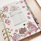 Pink and Main Library Card Clear Stamp pm0866 journal page