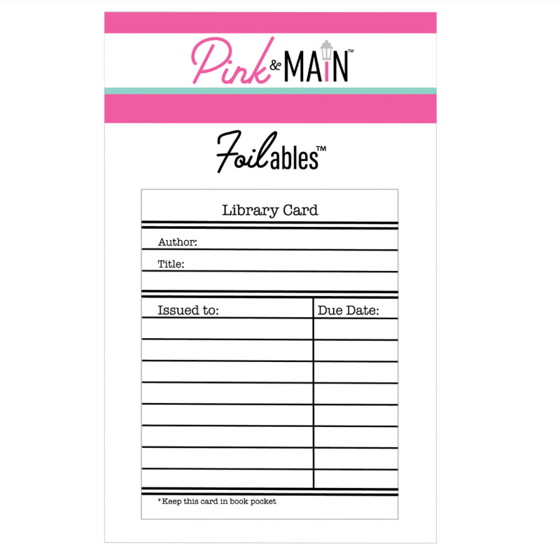 Pink and Main Library Card Foilables Panels pmf399