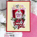 Pink and Main Little Jar Labels Dies pnm890 thank you berries card