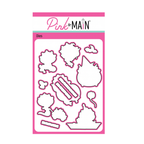 Pink and Main Little Monsters Clear Stamp and Die Set image 2