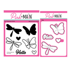 Pink and Main Little Wings Clear Stamp and Die Set