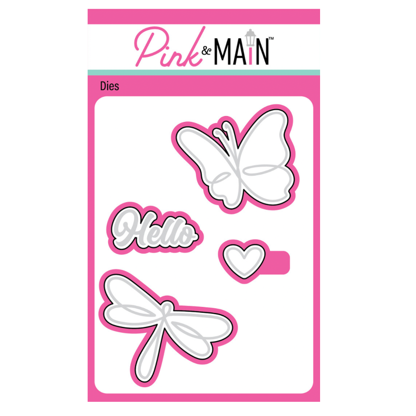 Pink and Main Little Wings Clear Stamp and Die Set image 2