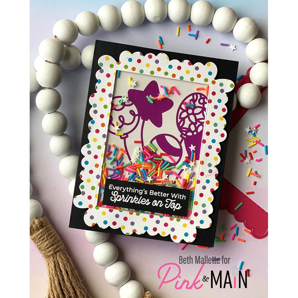 Pink and Main Loopy Frames Dies pnm737 balloon