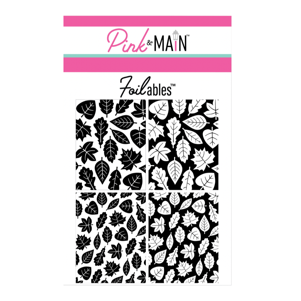 Pink and Main Lots of Leaves Foilable Panels pmf348