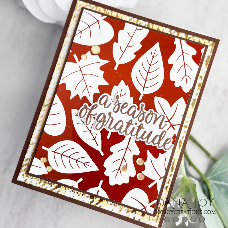 Pink and Main Lots of Leaves Foilable Panels pmf348 autumn