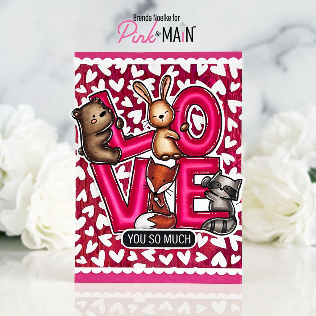Pink and Main Love Letters Clear Stamps pm0753 love