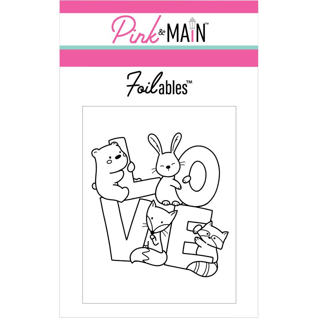 Pink and Main Love Letters Stencils and Foilables Panel Set image 2