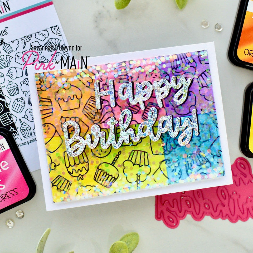 Pink and Main Magical Shaker Glitter pme206 shaker card